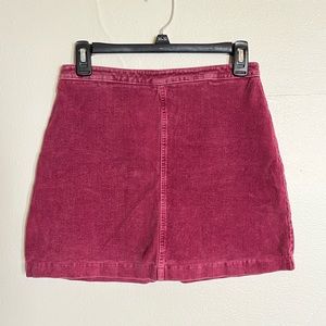 Burgundy Forever 21 Corduroy Mini Skirt